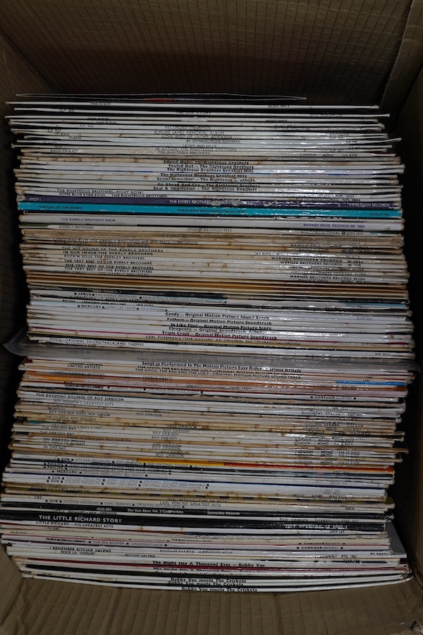 A hundred and ten LP record albums, including some soundtracks and compilations on the Sue (Island) label, artists include; Bobby Vee and the Crickets, Ritchie Valens Little Richard, Carl Perkins, Jerry Lee Lewis, Roy Or